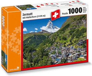 Carta.Media Zermatt mit Matterhorn Puzzle 1000 Teile