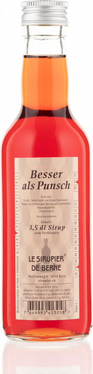 Le Sirupier de Berne Besser als Punsch Sirup 0,35 l