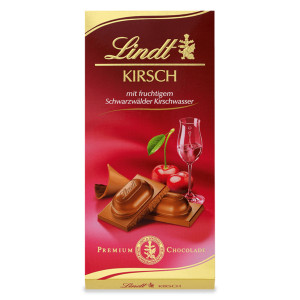 Lindt Milchschokolade mit Kirsch-F&uuml;llung 100g