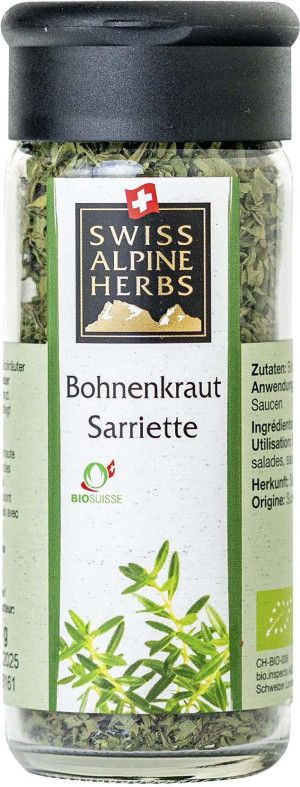 Swiss Alpine Herbs Bio Bohnenkraut Gew&uuml;rz 8g