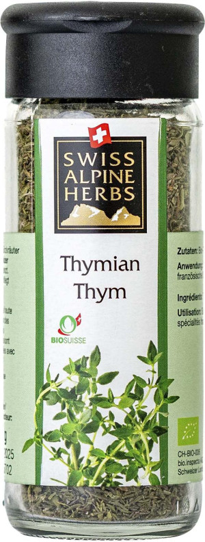 Swiss Alpine Herbs Bio Thymian Gew&uuml;rz 10g