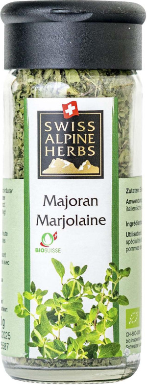 Swiss Alpine Herbs Bio Majoran Gew&uuml;rz 8g