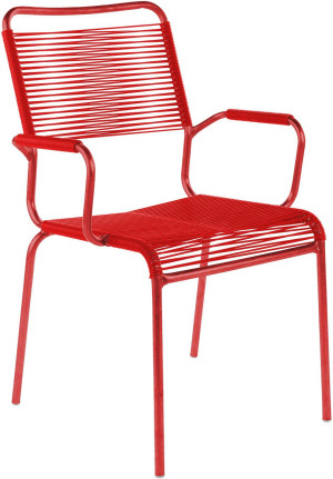 Schaffner Spaghettistuhl Rigi Comfort mit Armlehne rot