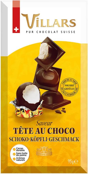 Villars Zartbitterschokolade T&ecirc;te au Choco 95g