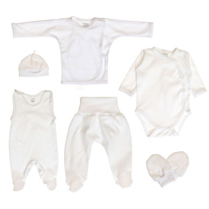 Komplet wyprawkowy 6 częściowy ażur