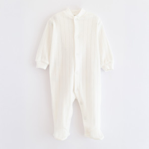 Pajacyk niemowlęcy śmietankowy prążek