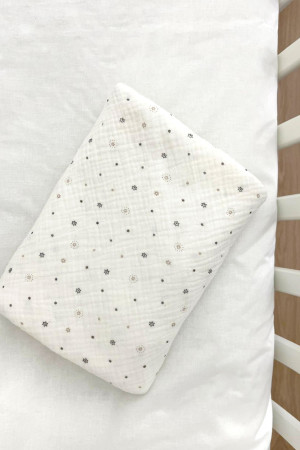 Otulacz muślinowy gwiazdki 120x120
