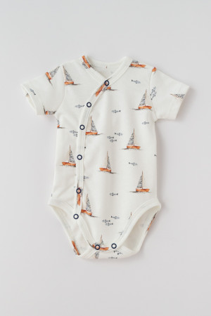 Body niemowlęce z krótkim rękawem Żaglówki