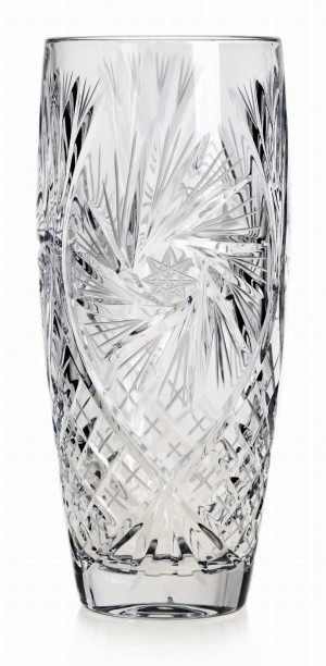 Piękny kryształowy Wazon na kwiaty JULIA Młynek 25,5cm