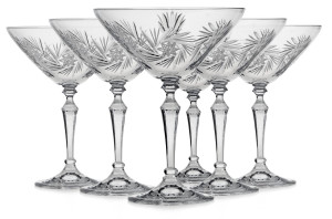 Piękne kryształowe kieliszki do martini JULIA Młynek 175ml 6szt