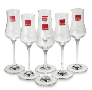 RONA kieliszki do GRAPPY likieru whisky 100ml 6szt