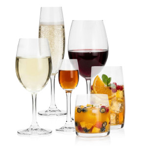 Komplet / zestaw kieliszków i szklanek AMBITION Leona 36el.