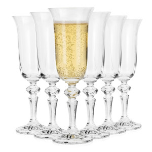 Kieliszki kryształowe rozchylane BOHEMIA Falco do szampana 150 ml | 6 szt.