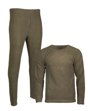 Mil-Tec Thermo Fleece Underställ Tröja & Byxa (Färg: Svart, Storlek: XL)