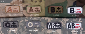 MSM - Mil-Spec Monkey MSM Patch - Blodgrupp (Blodgrupp: B Neg, Färg: Medical)