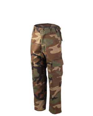 Mil-Tec Fältbyxa BDU Woodland Barn (Storlek: Small)