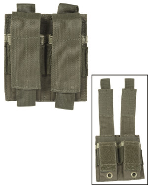 Mil-Tec Pistolmagasinficka Dubbel Molle (Färg: Oliv)