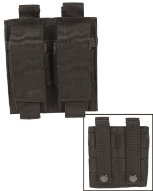 Mil-Tec Pistolmagasinficka Dubbel Molle (Färg: Svart)