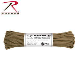 Rothco 550lb Type III Paracord 30m (Färg: Chocolate Brown)
