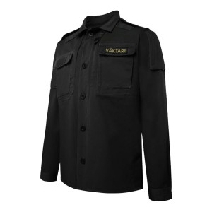 Robust Väktare Skjortjacka (Färg: Svart, Storlek: XL)