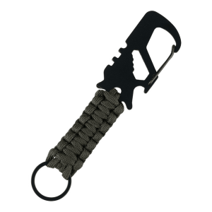 101 INC Multifunktions Karbinhake med Paracord (Färg: Grön)