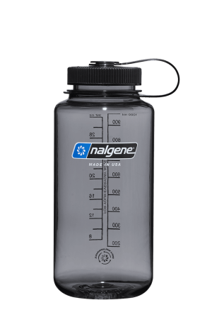 Nalgene Flaska 1L Wide Mouth Sustain (Färg: Gray with Black Cap)