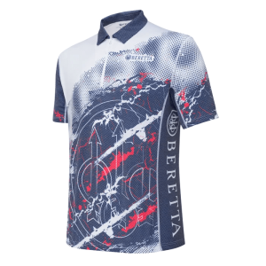 Beretta Rush Trident Polo (Färg: Blue & Red, Storlek: 2XL)