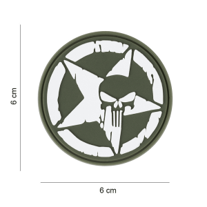 101 INC PVC Patch - Punisher Allied Star (Färg: Grön)