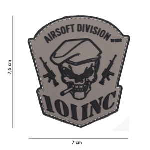 101 INC PVC Patch - Airsoft Division (Färg: Grå)