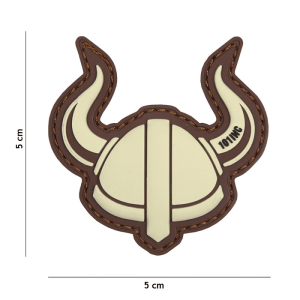 101 INC PVC Patch - Viking Helmet (Färg: Sand)