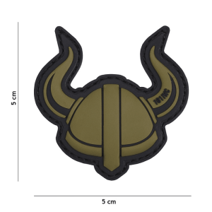 101 INC PVC Patch - Viking Helmet (Färg: Grön)