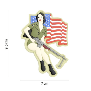 101 INC PVC Patch - Pinup girl BAR