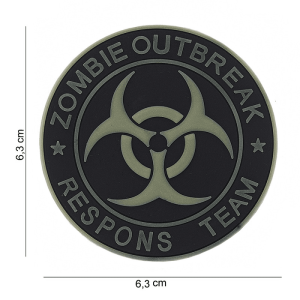 101 INC PVC Patch - Zombie Outbreak Respons Team (Färg: Grönlysande)