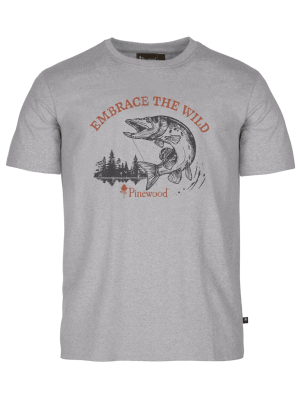 Pinewood Fishing T-Shirt (Färg: Grå, Storlek: XL)