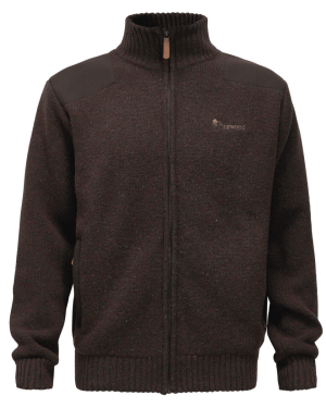 Pinewood Hurricane Full Zip Tröja (Färg: D.Brown Mel, Storlek: XL)
