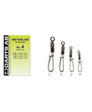 Darts Beteslås med Dubbel Lekande "Clip Lock" (Storlek & Antal: #4 5 Pack)