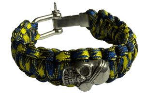 Övriga Tillverkare HLTD Paracordarmband Skull med Schackel 20mm (Färg: BYB Snake)