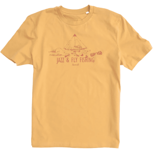 Lemmel Kaffe T-Shirt - Jazz and Fly Fishing (Storlek: Small)