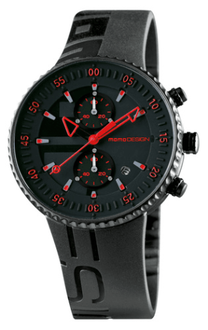 MomoDesign Jet Chrono Svart/Röd 43mm