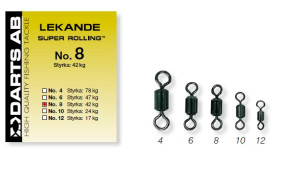 Darts Lekande "Super Rolling" (Storlek & Antal: #12 8 Pack)