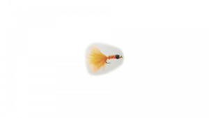 Wiggler Hurricane Streamer Orange Marabou Guldhuvud #8
