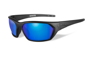 Wiley X WileyX IGNITE Polarized Blue Mirror Matte Black Frame