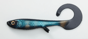 Wolfcreek Lures Wolfcreek Curly 22 cm + Tail 75Gram (Färg: #C087 Black Striped Ghost)