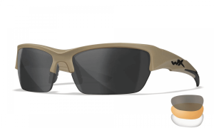 Wiley X WileyX VALOR 2.5 Grey/Clear/Light Rust Lenses Matte Tan Frame