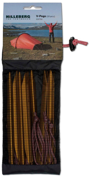 Hilleberg Hering V-Peg 16 cm 10 heringe im packsack