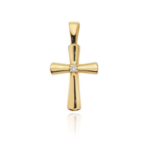 Zawieszka z brylantem krzyżyk - D-0003 / 0.0145 ct