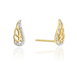 Kolczyki z brylantami skrzydła 0.06 ct - K0043