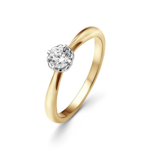 Pierścionek z brylantem - Diamare / 0.16 ct