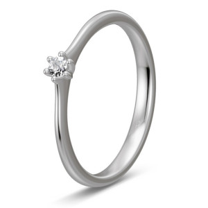 Pierścionek z platyny z brylantem - Pt-85770 / 0.05 ct