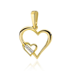 Zawieszka z brylantem serce - Z-0008 / 0.015 ct
